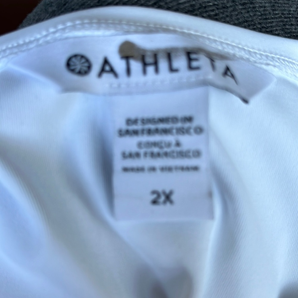 NWT-Athleta White Ace Tennis Dress, Size 2X - Picture 5 of 6